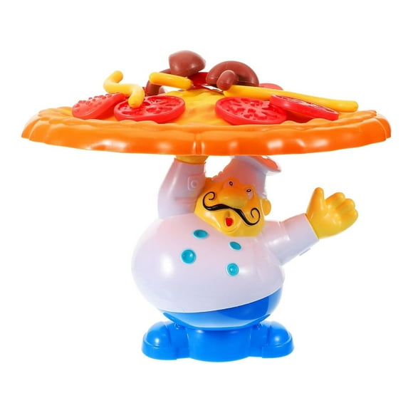 XFGOU Ornement de Bureau en Plastique Jouets et Passe-Temps Jeu de Pizza Jouet de Pizza d'Équilibre de Table Poppas Pizza à Empiler pour 24 Joueurs Amusement Famille et Amis Fête d'Anniversaire Éducation