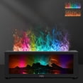 thumbnail image 1 of Colorful Flame Fire Diffuser Humidifier, 7 Colors Changing Oil Diffuser, Ultra-Quiet Aroma Essential Oils Aromatherapy Diffusers for Large Room, Bedroom, Office(Timeable, Waterless Auto off-150ml), 1 of 7