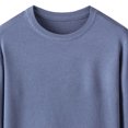 thumbnail image 4 of Besolor Teen Boys Clothes Sweaters Fall Casual Knitted Crewneck Long Sleeve Shirts Loose Comfy Kids Pullover Tops(9-10 Years,Blue), 4 of 5