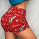 thumbnail image 4 of Balery Christmas Deer 1 Pantalones cortos de entrenamiento estampados para mujer, sin costuras, ajustados, para gimnasio, yoga, correr, deportes, ejercicio activo, fitness.-Small, 4 of 8