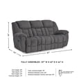 thumbnail image 4 of Signature Design by Ashley Furniture Foreside Charcoal Reclining Sofa, 4 of 12