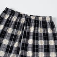 thumbnail image 7 of NordicNest Boys and Girls Pajama Set Loose Fit Plaid Outfit Short Sleeve Tee Shorts And Pants Three Piece Loungewear for Kids Black,11-12 Years, 7 of 7