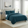 thumbnail image 2 of VCNY Home Lucy 3-Piece Teal Diamond Pinsonic Quilt Set, King, Adult, Unisex, 2 of 5