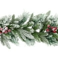 thumbnail image 6 of Northlight Flocked Calloway Fir Artificial Christmas Garland - 7' x 12"  - Unlit, 6 of 9