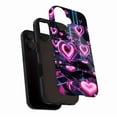 thumbnail image 3 of Neon Heart Cyberpunk Style Phone Case for iPhone 11/12/13/14/15/16 Pro Max Plus, Trendy Valentine's Day Gift for Teens Adults Who Love Futuristic Aesthetic, 3 of 9