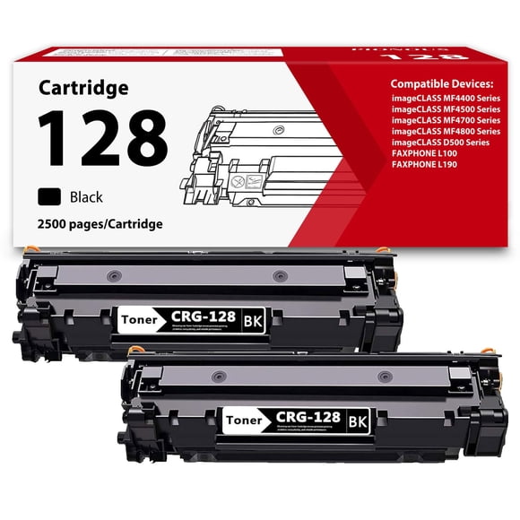 Cartucho de tóner PIONOUS 128 negro, paquete de 2, alto rendimiento