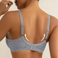 thumbnail image 5 of Feancey Low Cut Bras for Women Wireless Push Up Bra Support Comfort Bralettes Solid Color Casual No Underwire Everyday Brassiere Gray XL, 5 of 10