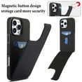 thumbnail image 2 of Compatible with iPhone 16 Pro Case, with PU Leather Credit Card Holder Magnetic Back Stand Rugged Slot Mobile Flip Purse Phone Cover for iPhone 16 Pro Women Men - Black, 2 of 7
