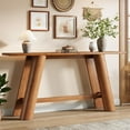 thumbnail image 5 of TRIBEWOOD 70.9" Solid Wood Console Table, Narrow Long Sofa Table Behind Couch for Living Room, Brown, 5 of 7