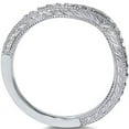 thumbnail image 3 of Pompeii 1/6ct Unique Curved Diamond Wedding Ring 14K White Gold (G/H,SI1-SI2), 3 of 4