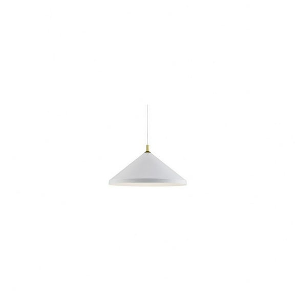 493126-WH/GD-Kuzco Lighting-Dorothy - 1 Light Pendant-13 Inches Tall and 26 Inches Wide-White/Gold Finish -Traditional Installation
