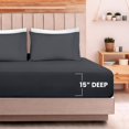 thumbnail image 4 of Juego de sábanas Utopia Bedding Queen Jersey de algodón gris oscuro, 4 of 6