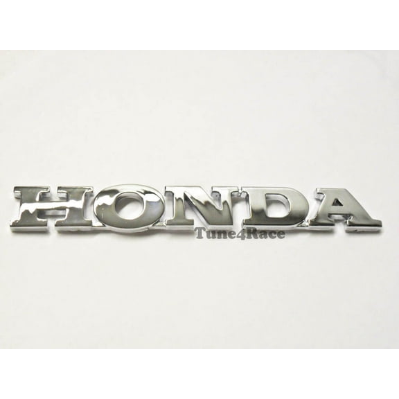 jdmotive Chrome Honda Emblem Automotive Decals & Stickers, 5.75 x 0.75'', 3D ABS Plastic