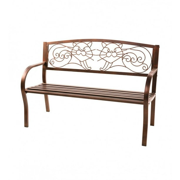 Wind & Weather Metal Cat Garden Bench