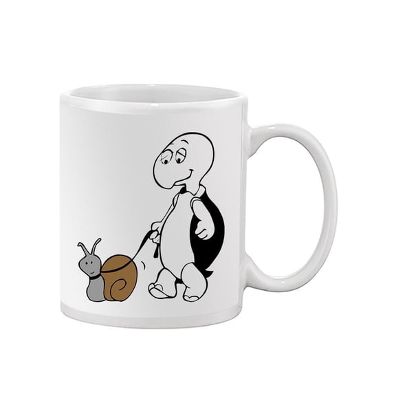 Turtle With Pet Snail Art Mug - Image by Shutterstock,