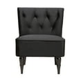 thumbnail image 2 of Baxton Studio Harmon Modern and Contemporary Transitional Black Velvet Fabric Upholstered and Walnut Brown Finished Wood, 2 of 6