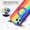 thumbnail image 6 of Magnetic Case for iPhone 14 with Hidden Ring Stand, Slim Kickstand Case Compatible with MagSafe Shockproof Soft Microfiber Lining Protective Case Cover for iPhone 14, Dazzle Purple, 6 of 6