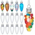 thumbnail image 3 of Christmas Clear Plastic Bulb Shape Ornaments Fillable DIY Light Bulb for Candy Craft Christmas Tree Decoration, 3 of 9