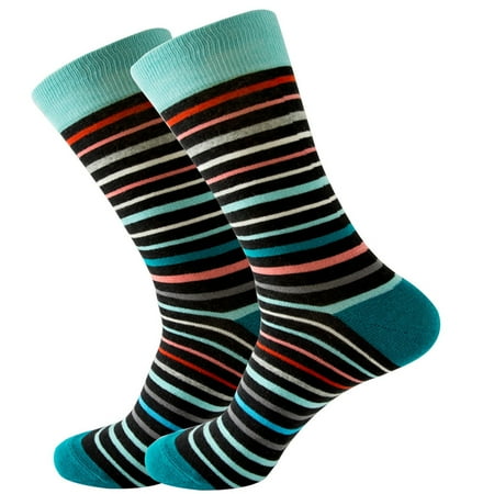 

TAIAOJING Adult Unisex Stripe Stripe Colorful Street Personality Medium Socks Casual Socks