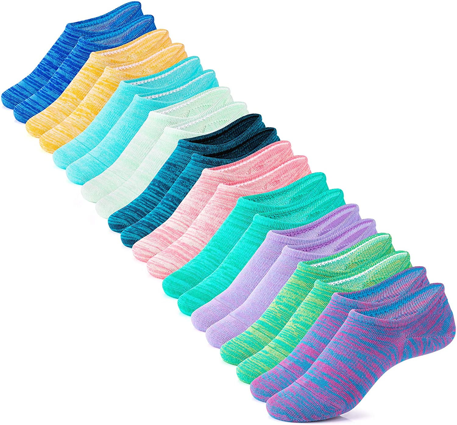 IDEGG Women No Show Socks AntiSlid Low Cut Athletic Casual Socks 10