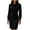 Black, variant on Women Elegant Bodycon Dress Business Work Pencil Midi Dresses Long Sleeve Shirts Work Formal Dress with Tie Neck Black S
