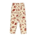 thumbnail image 5 of Bingfone Pajamas For Women,Red Wine Pajama Pants With Pockets-Large, 5 of 9
