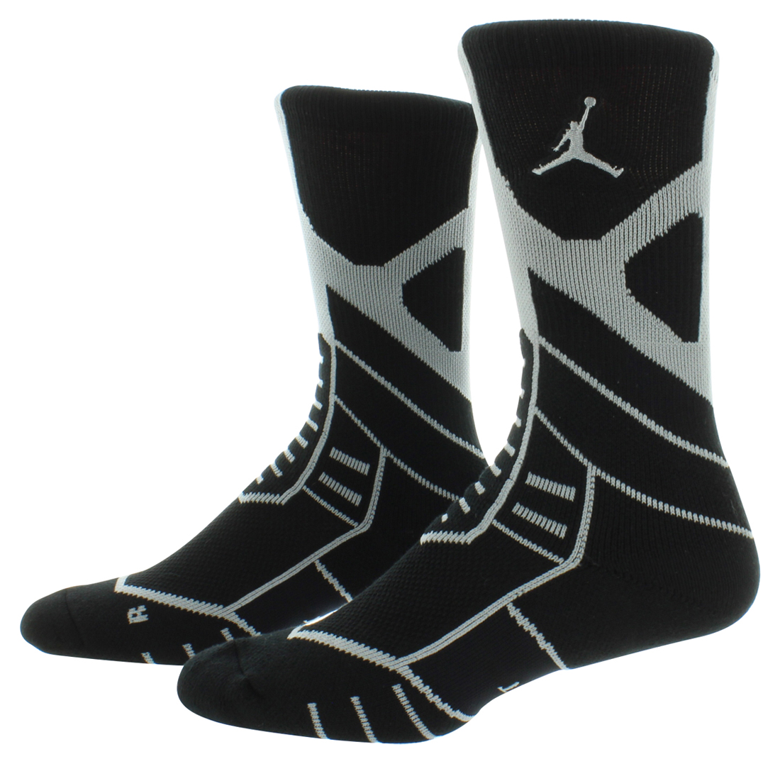 Nike air jordan crew socks black grey large