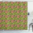 thumbnail image 1 of Colorful Shower Curtain, Vintage Floral Composition with Hand Drawn Style Blossoms Exotic Aged Foliage, Fabric Bathroom Set with Hooks, 69W X 75L Inches Long, Multicolor, by Ambesonne, 1 of 3