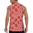 thumbnail image 3 of Haiem Red Strawberry Men Workout Tank Top Gym Bodybuilding Sleeveless Muscle T Shirts Athletic Tank Breathable Workout Shirt-3X-Large, 3 of 9