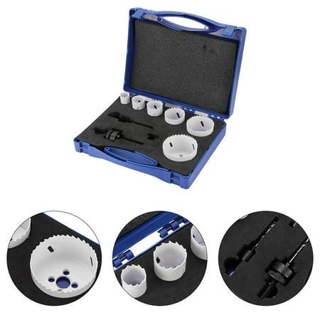 

M42 Bi-Metal Hole Saw Metal Hole Opener Three-Way Tube Hole Opener Hole Set 9pcs