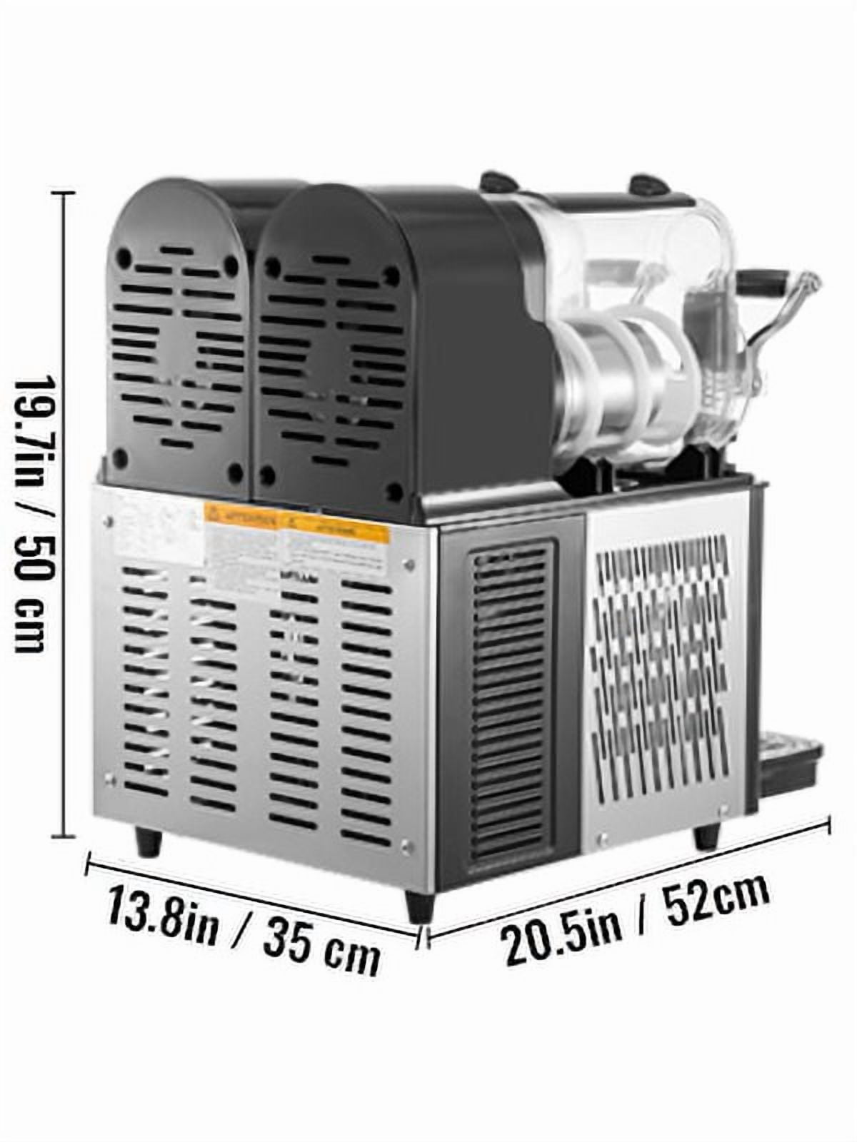 BENTISM Commercial Slushy Machine, 3Lx2Tank Slushie Machine, 340W Frozen Drink Machine with Temperature Preservation, Slushy Maker Machine for Supermarkets Cafes Restaurants Bars, Black 3L*2