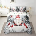 thumbnail image 2 of Castle Fairy Cartoon Xmas Gnome 7 Pieces Bedding Comforter Set for Preppy Children Teens,Happy New Year Full Bedding Set Lightweight,Merry Christmas Cardinal Bird Fitted Sheet Flat Sheet, 2 of 8