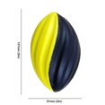 thumbnail image 3 of Pelota de rugby para niños, rebote lento, espiral, entrenamiento, uso al aire libre, amarillo, 3 of 4