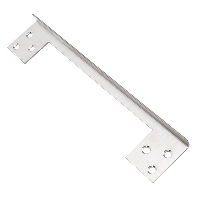 Door Latch Guard Plate, L Shaped Door Reinforcement Plate Stainless Steel Outswing Door Security Protector Easy to Install Latch Guard Plate Cover with Screws for Home, Property