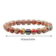 thumbnail image 3 of Natural Stone Bracelet for Reducing Anxiety and Cravings Adjustable Wristband for Unisex Casual Outdoor Activities, 3 of 6