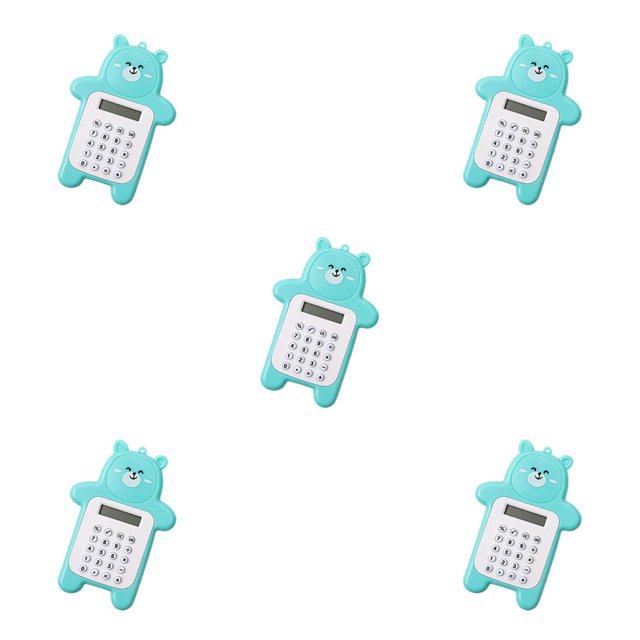 Seitruly Calculadora de dibujos animados, herramienta matemática, calculadoras con forma de oso interesante, dispositivos, equipo de cálculo, Type2 NO2