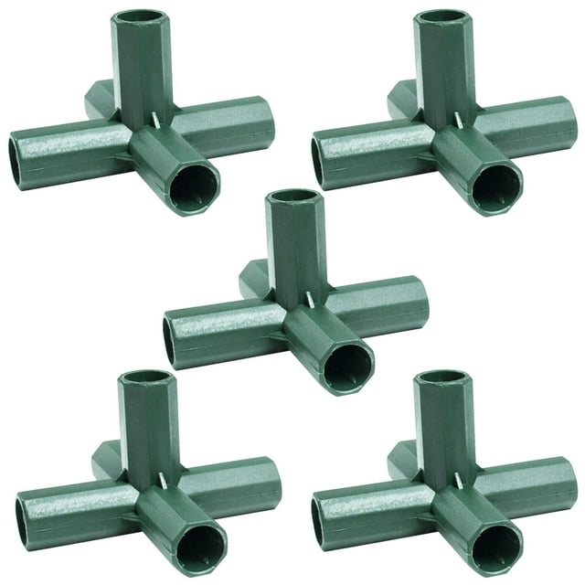 Hbdhejl Plastic Connectors For Greenhouse 3 Way 4 Way And 5 Way Joints With Sturdy Support Poles Gardening Accessory Kit 5Pc Set