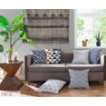 thumbnail image 2 of FBTS Prime Throw Pillow with Insert 18x18 Inches Navy Cotton Decor Embroidery Square Pillow Sham for Couch Bed Sofa Patio, 2 of 4