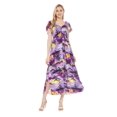 thumbnail image 1 of Women's Hawaiian Maxi Ruffle Sleeve Dress Sunset Purple, 1 of 5