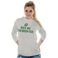 thumbnail image 3 of Funny St Patricks Kiss Me Not Irish Women's Long Sleeve T Shirt Brisco Brands L, 3 of 6