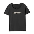 thumbnail image 4 of Camiseta para Mujer Ropa de Mujer Camisa de Cuello Redondo para Playa Mochilero Oficina S, 4 of 7