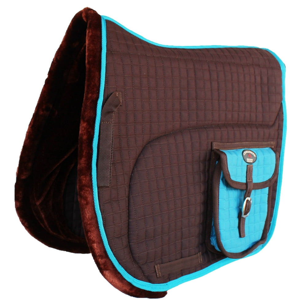 Horse English Quilted Fleece AllPurpose Saddle Pad w/ Pockets 72125