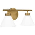 thumbnail image 2 of Quoizel Ira 2-Light Weathered Brass Vanity Light, 2 of 5