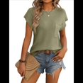 thumbnail image 2 of Short Sleeve Sweater for Women 2025 Casual Sweater Vest Cotton Knit Pullover Tank Tops Spring Summer Outfits Green S, 2 of 8