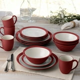 Noritake Colorwave Raspberry 16-Piece Curve Dinnerware Set, Service for ...