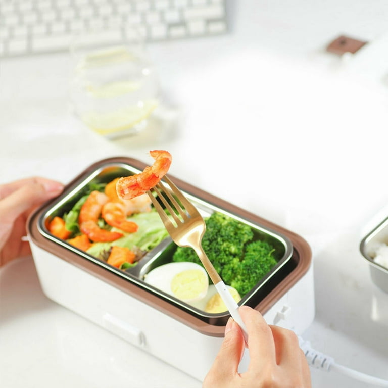0.8L Portable Lunch Box Food Warmer Box Container Electric Heating Steamer  Bento