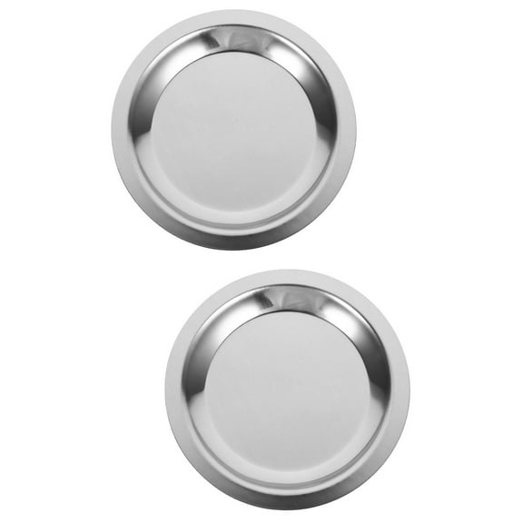 2 Count Round Placemats Wine Chilling Coasters Stainless Steel Individual