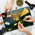 thumbnail image 4 of Rainforest Cutting Board, Rainforest Sunrise on Ocean Seaside Hills Tropical Plants Leaves Print, Decorative Tempered Glass Cutting and Serving Board, Large Size, Green Blue Orange, by Ambesonne, 4 of 5