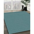 thumbnail image 3 of Ahgly Company Machine Washable Indoor Square Transitional Medium Teal Green Area Rugs, 3' Square, 3 of 7