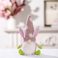 thumbnail image 2 of Moocorvic Light Up Easter Gnomes Plush Stuffed Bunny Easter Basket Stuffers Holiday Party Decorations Birthday Gift Table Decor(Pink), 2 of 7